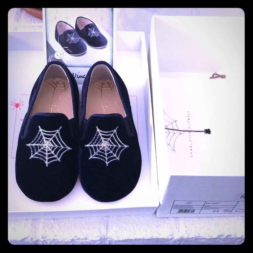 Charlotte Olympia 21 suede baby shoes 5 girl incy